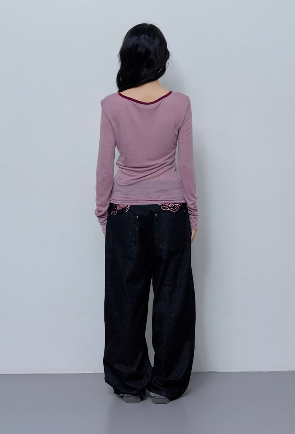 팬시클럽 와이드 데님 팬츠  상품이미지3