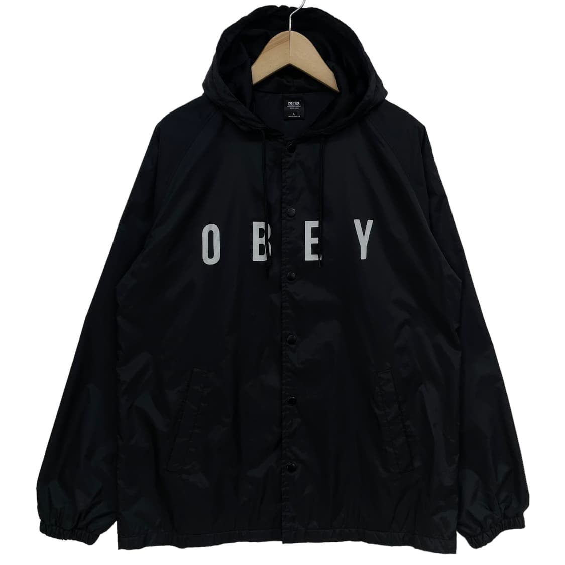 오베이 스펠로고 후드 나일론 자켓 상품이미지1