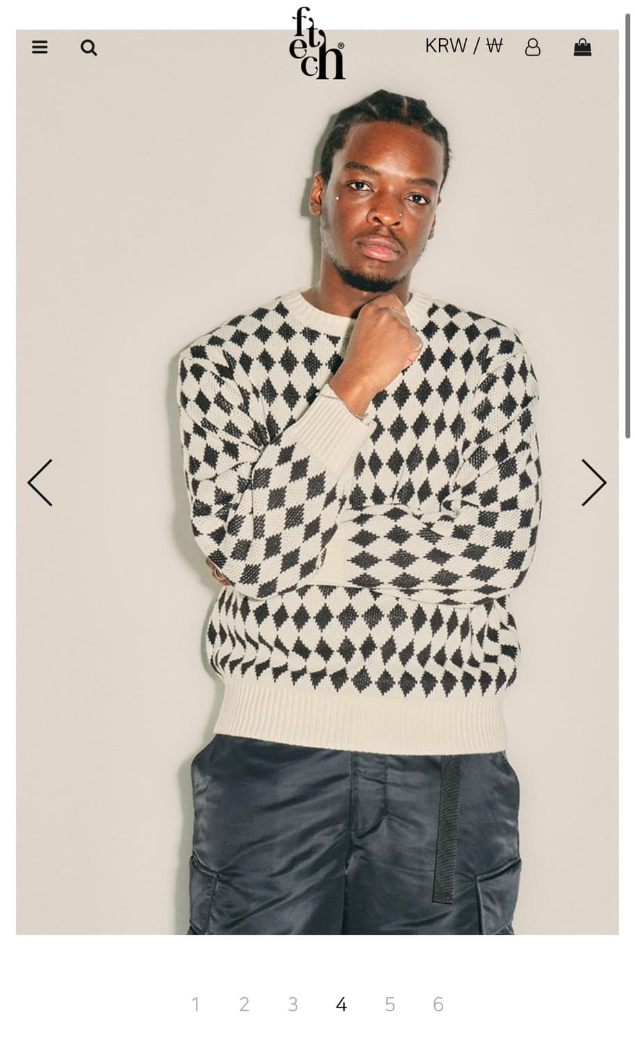 Fetch  체커 크루넥 니트 XL 상품이미지8