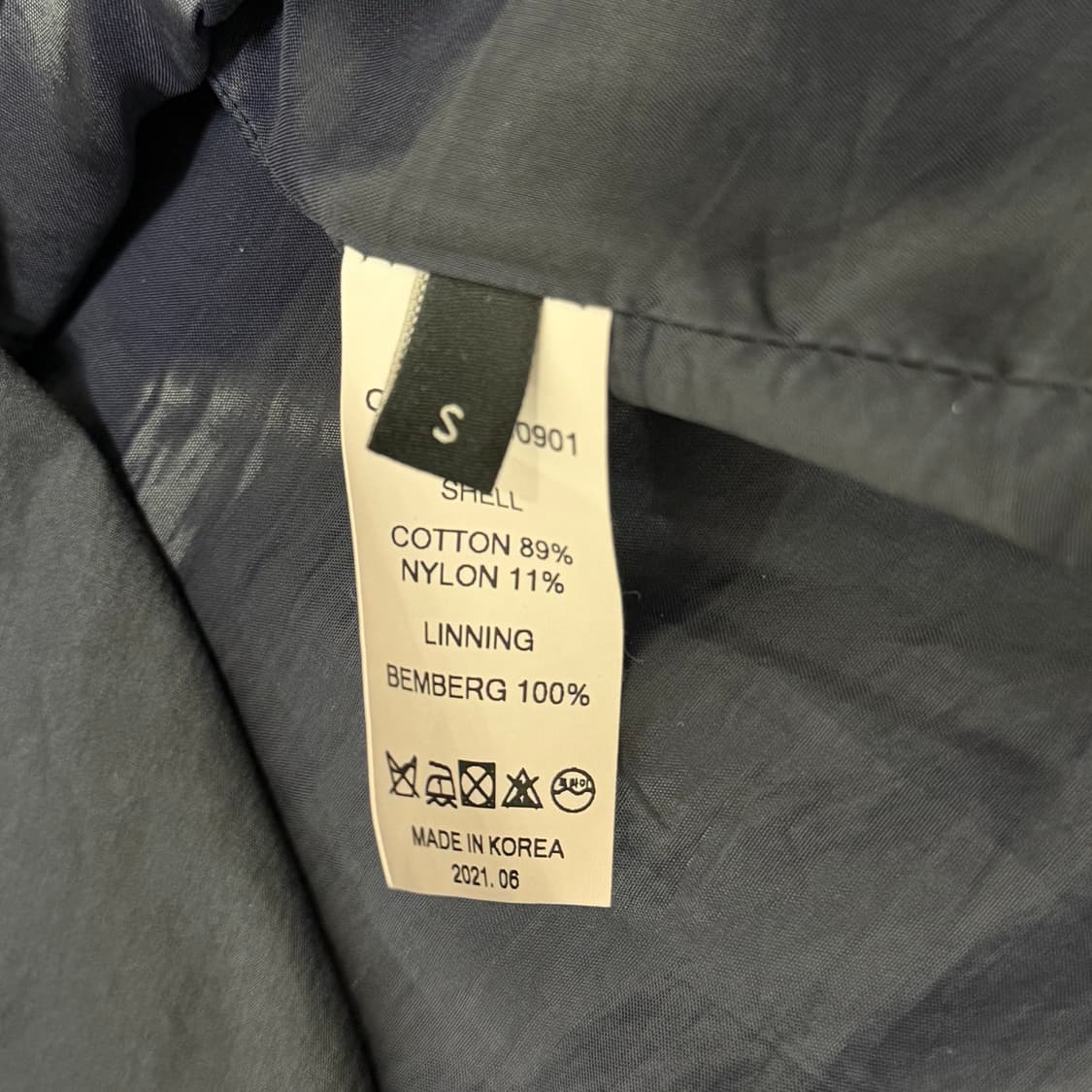 오르(ORR) 래글런 버튼 벨티드 네이비 롱원피스 상품이미지7