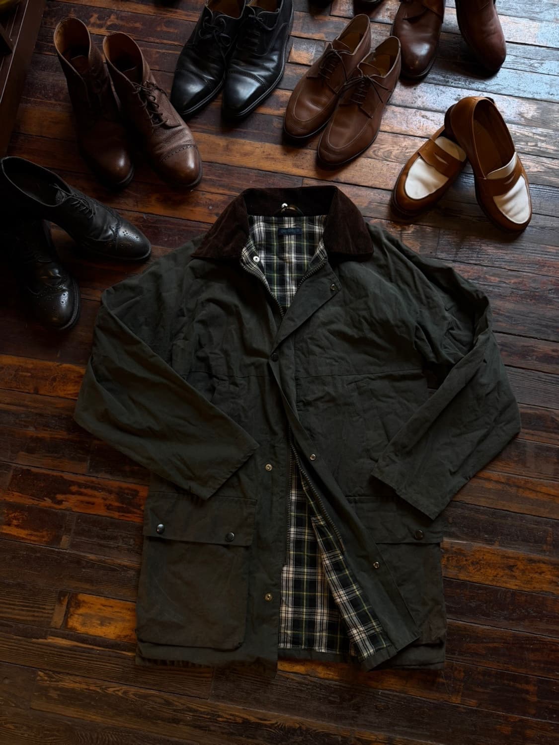 브리티시 왁스 아웃도어 자켓 100~105 상품이미지1