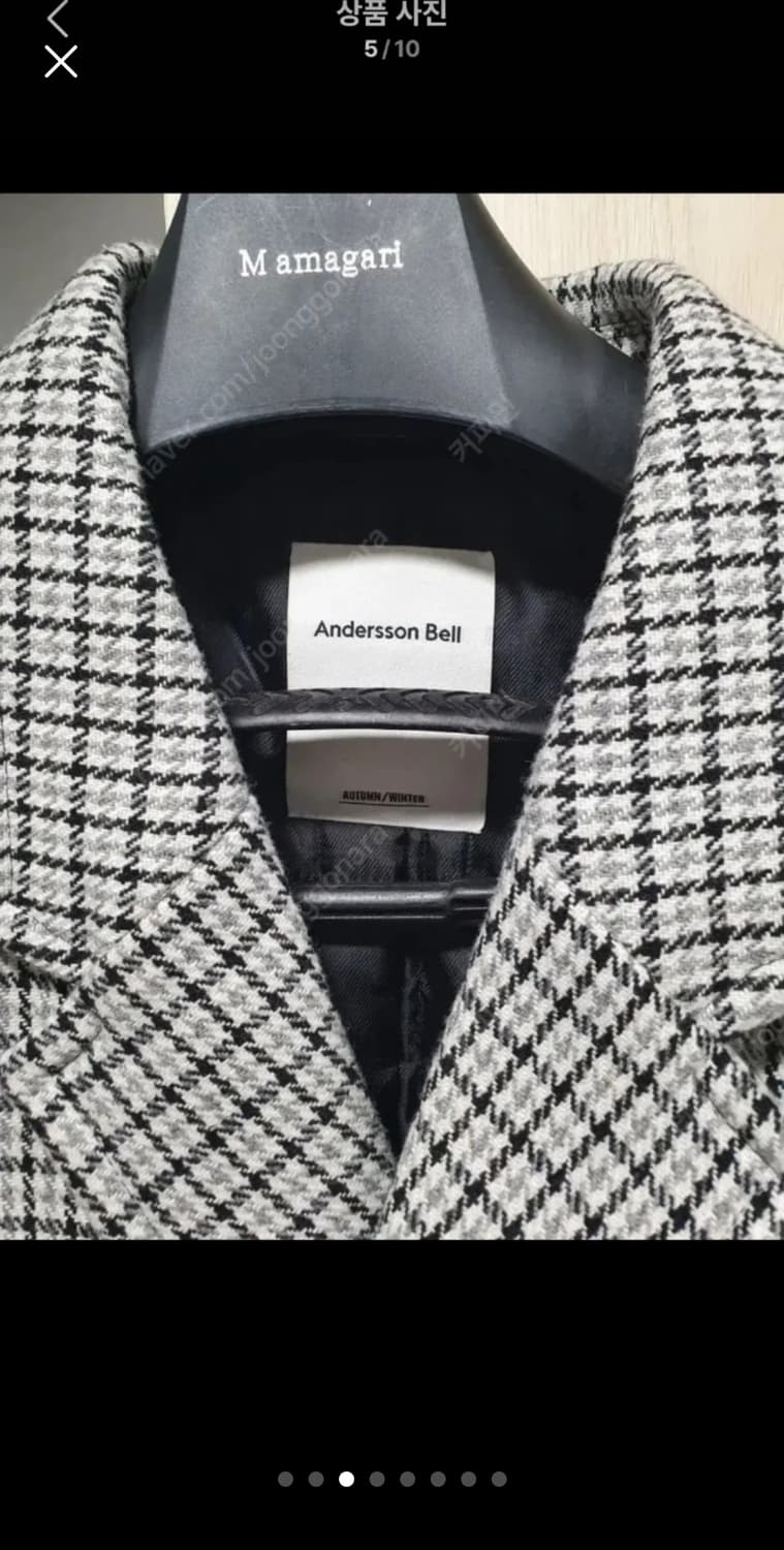 앤더슨벨 체크 오버핏 코트s(95-100) 상품이미지3