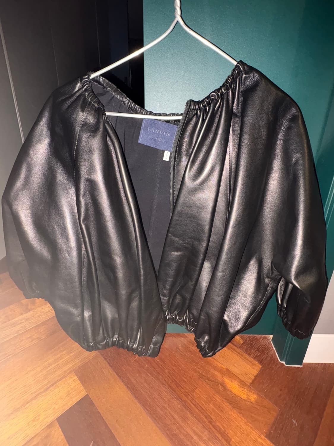 Lanvin Leather Gathered Bolero Jacket 상품이미지1