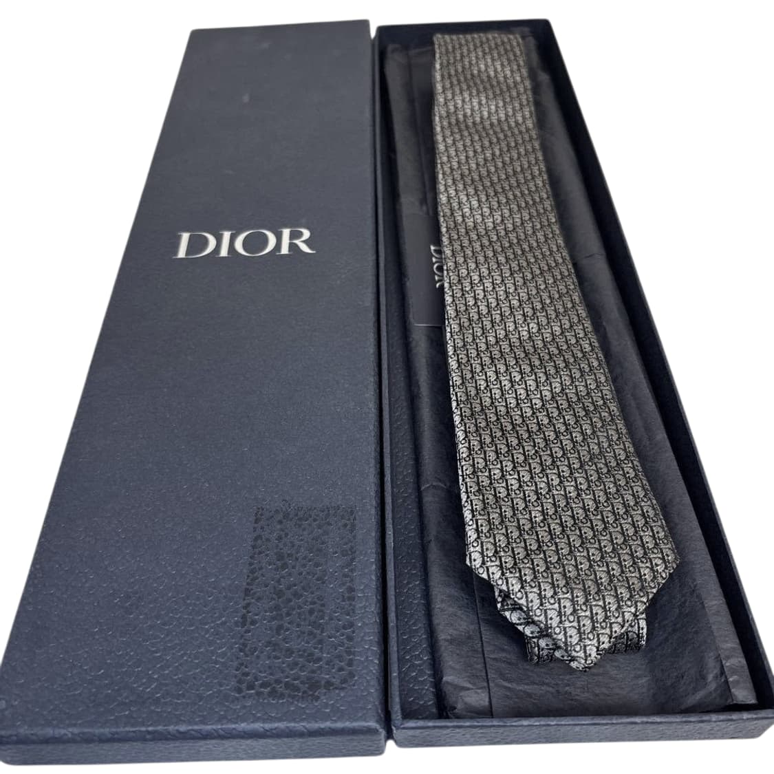 디올옴므 오블리크 실크 넥타이 그레이 상품이미지2