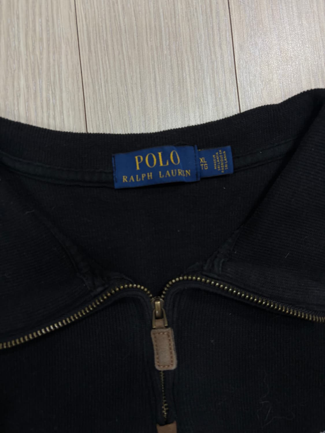 폴로 랄프로렌 하프집업 맨투맨 블랙 XL 상품이미지8