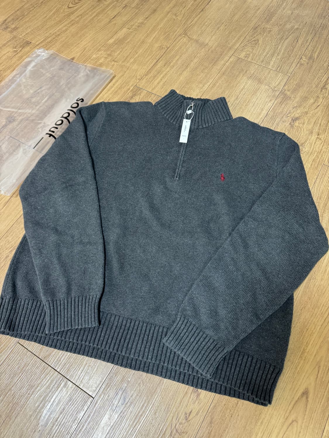 (XL) 폴로 랄프로렌 하프집업 니트 그레이 상품이미지1