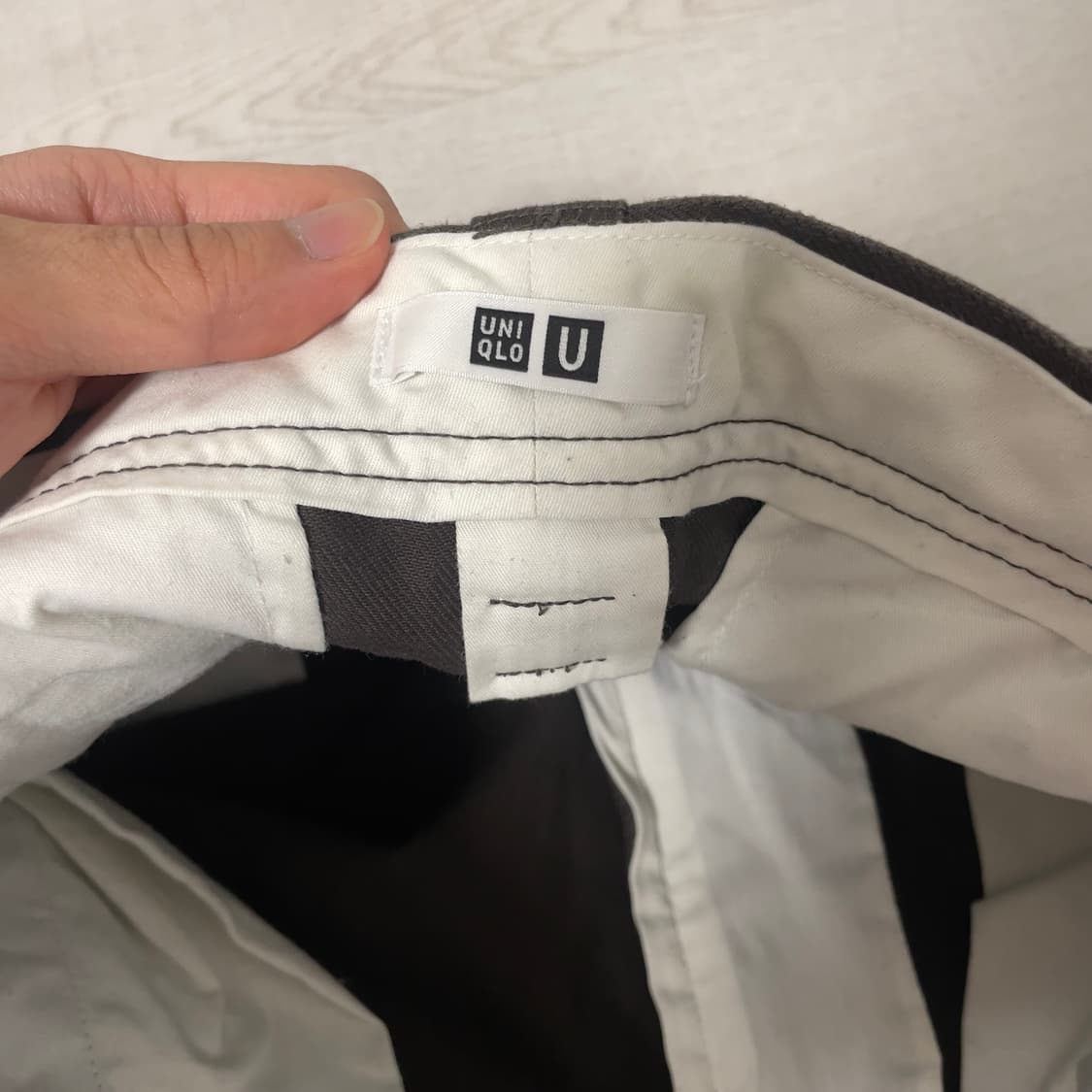 73) 유니클로U 와이드핏 치노팬츠 다크브라운 상품이미지2