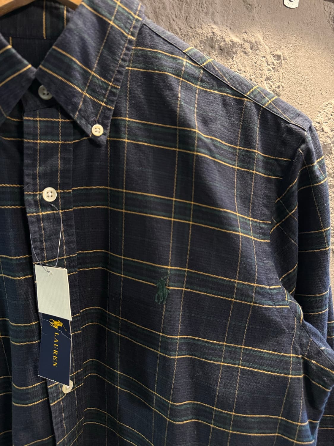 S 랄프로렌 RALPH LAUREN 체크 버튼다운 셔츠 네이비 상품이미지3