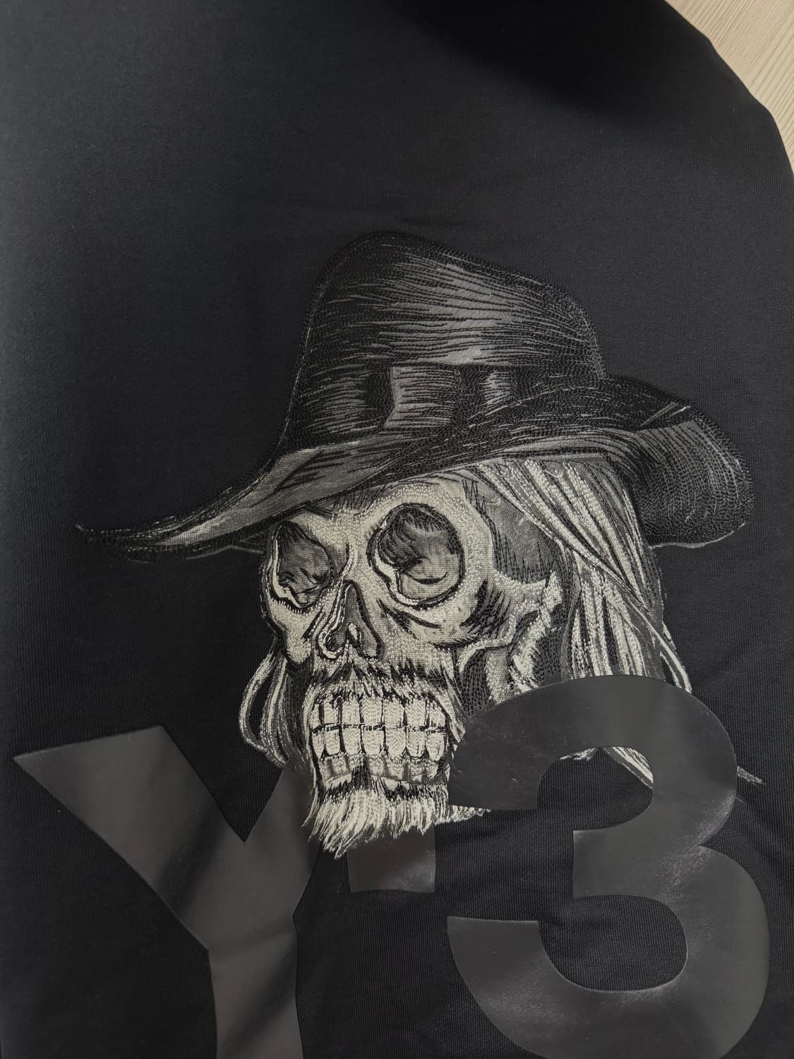 Y-3 요지야마모토 스컬 후드집업 M 오버핏 상품이미지5