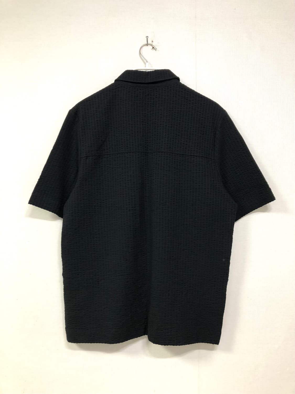 COS 코스 남성 시어서커 반팔 카라 집업 XL _ 블랙 상품이미지6