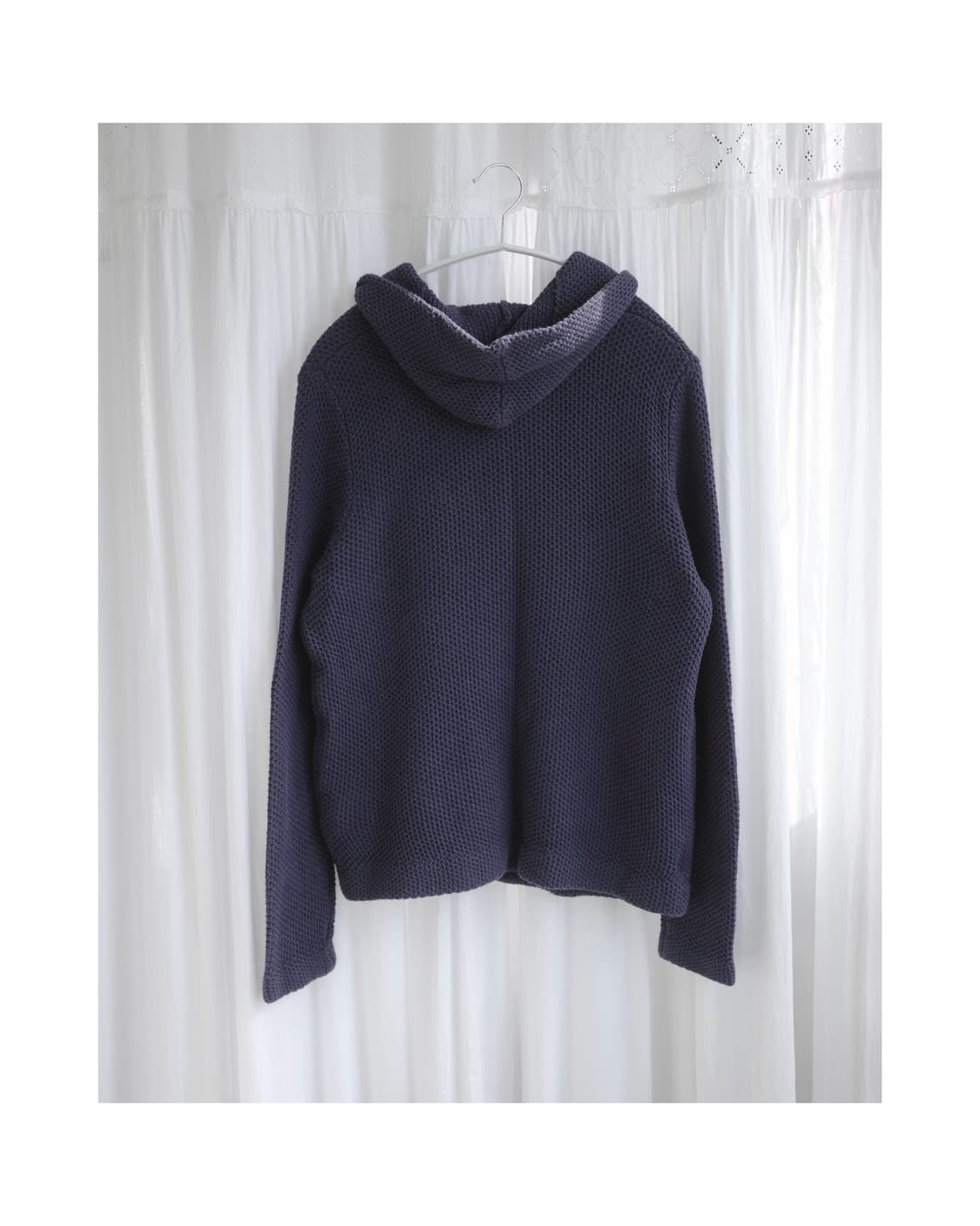 Navy waffle cardigan 상품이미지2