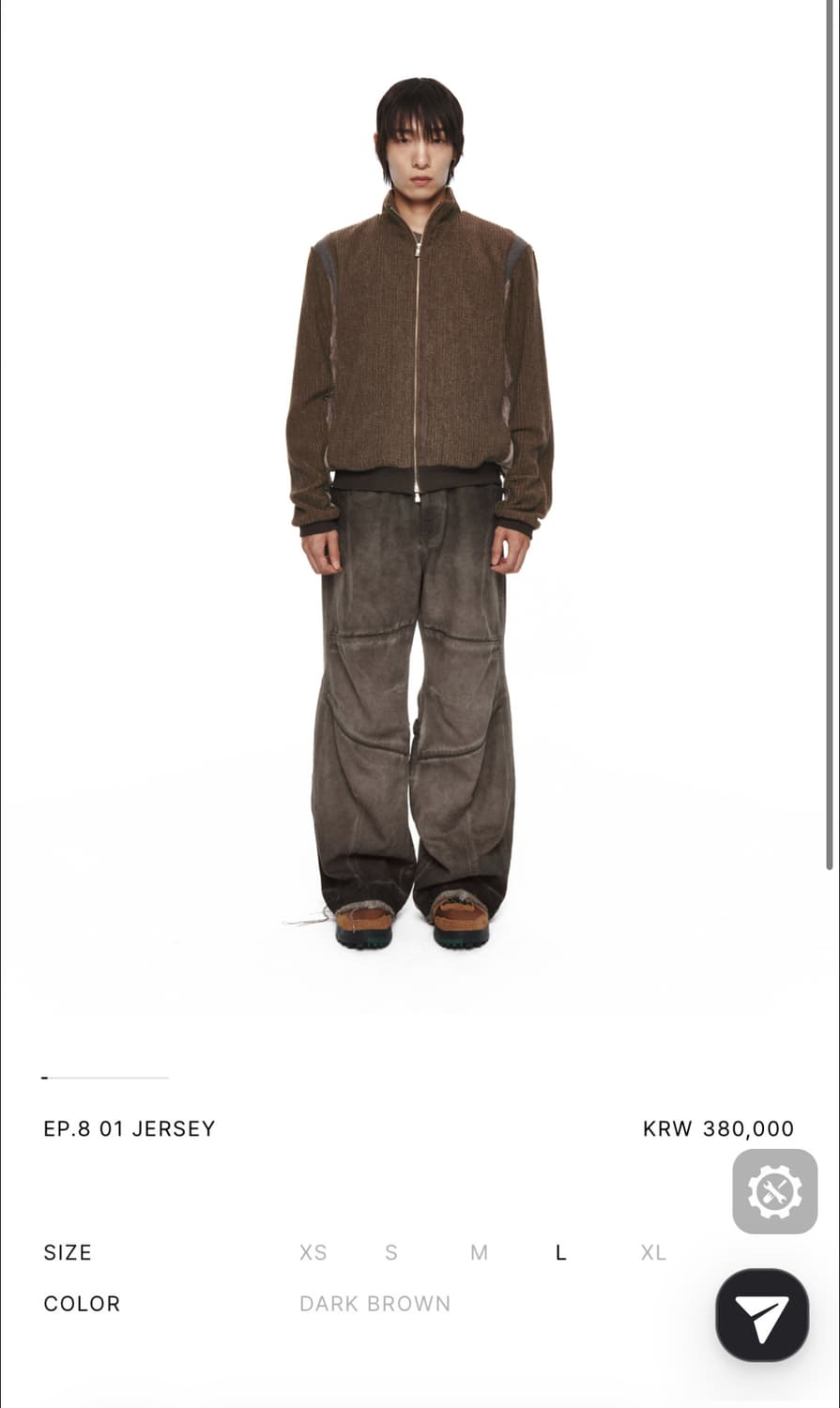 엑슬림 ep08 져지 브라운 m 상품이미지1