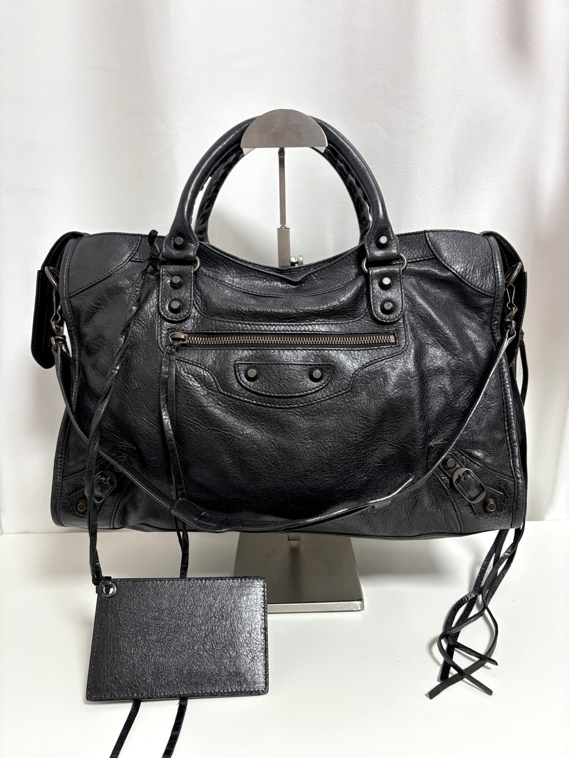 발렌시아가 시티 모터백 블랙 상품이미지1