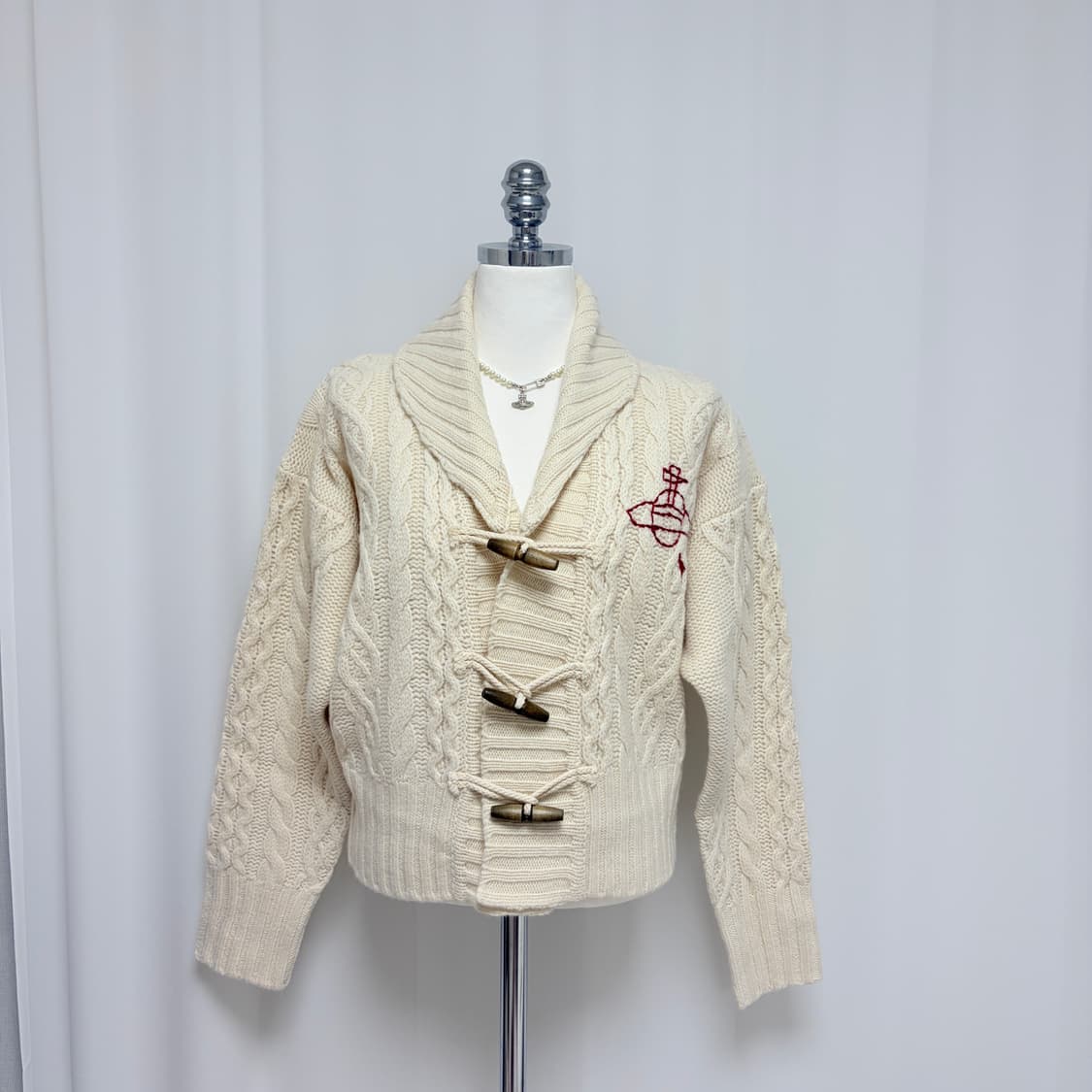 비비안웨스트우드 레드라벨 스티치 케이블 가디건 상품이미지2