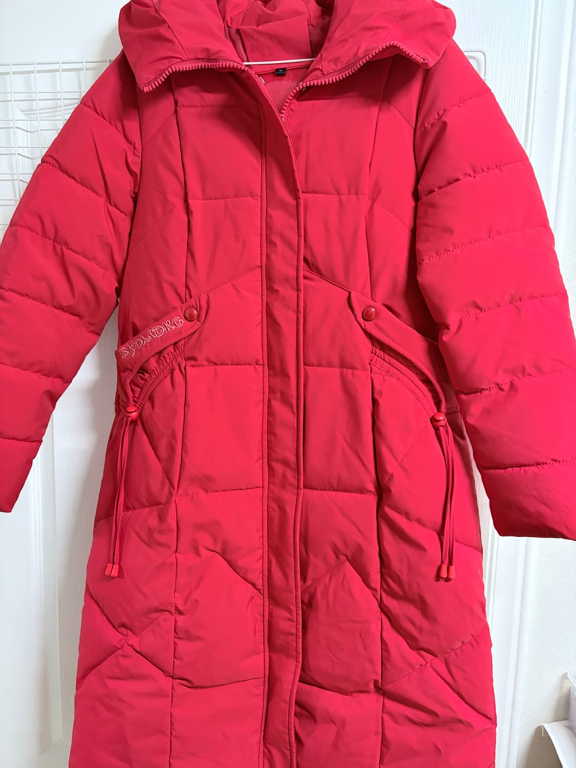 레드 롱패딩 상품이미지1
