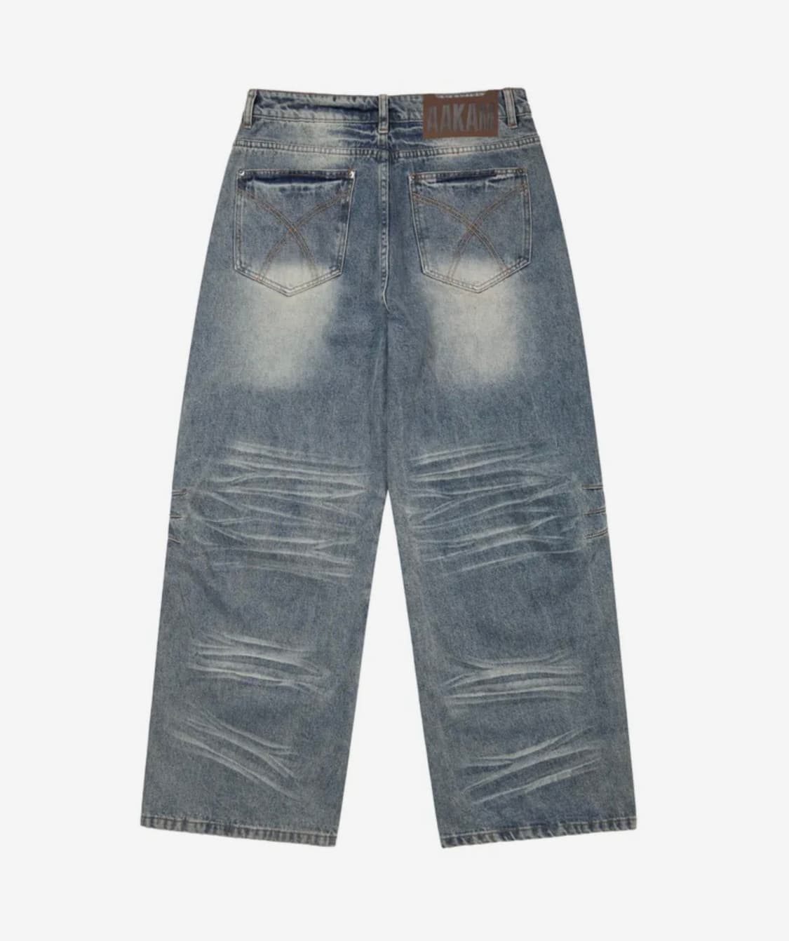 아캄 Washed Zipper Slit Denim Pants 상품이미지3