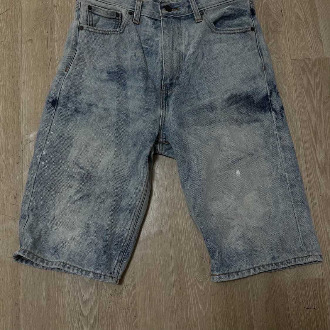 리바이스 아이스워싱 데님 반바지 30  상품이미지3
