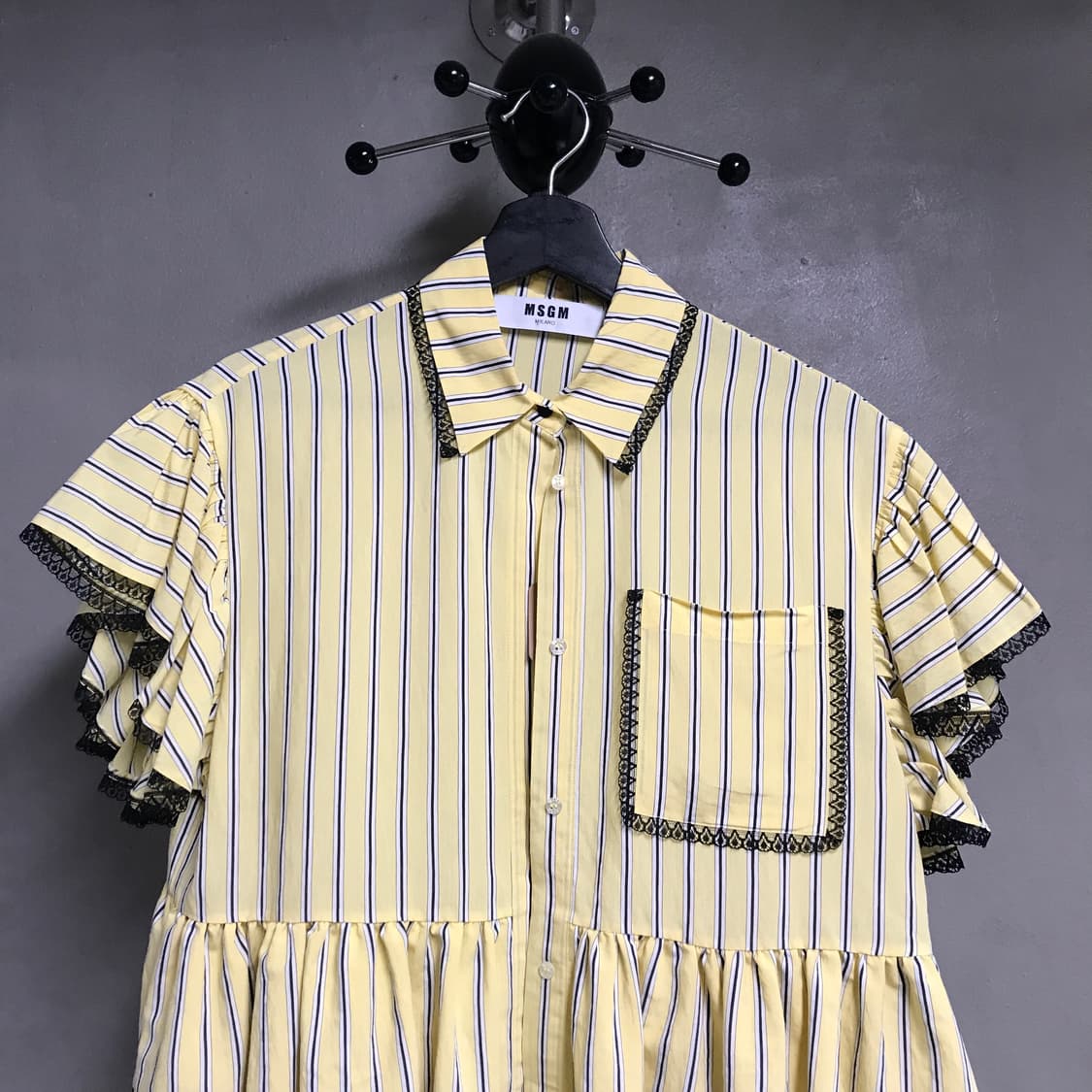 MSGM 스트라이프 반팔 셔츠 38(W) 상품이미지2