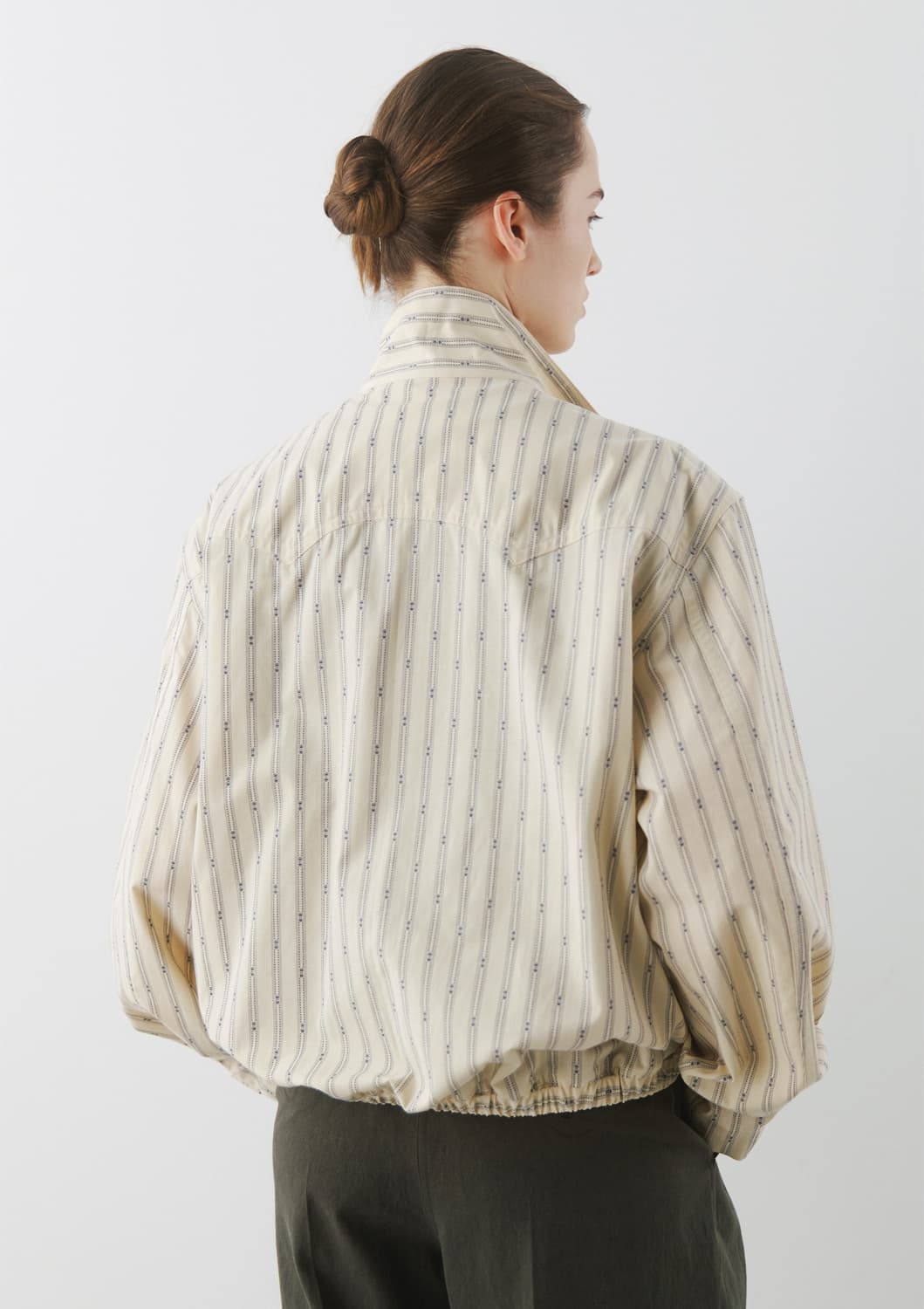 문달 Ethnic Shirt Blouson in Cream 상품이미지3