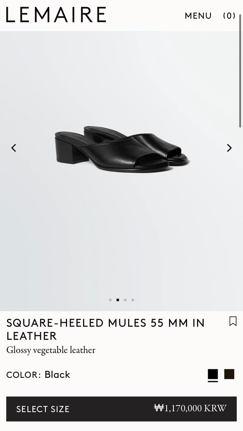 [37,39]르메르 26ss 스퀘어 힐 뮬 상품이미지5