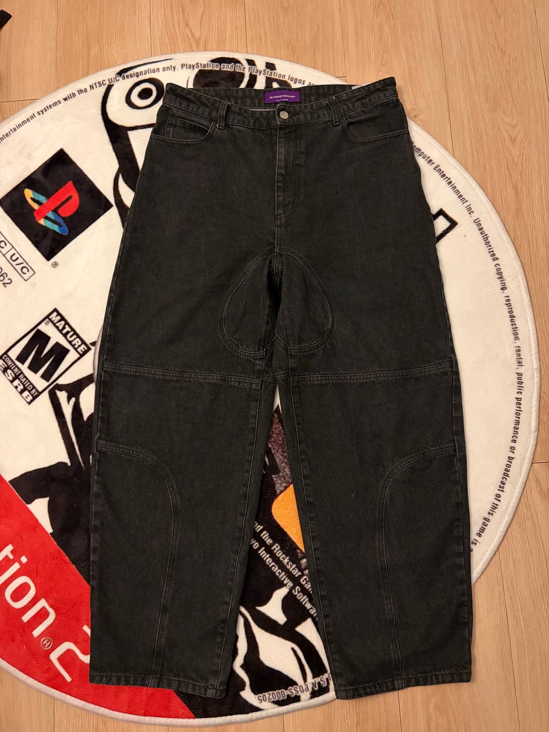 [L] 블랙아이패치 바이커 데님 상품이미지2