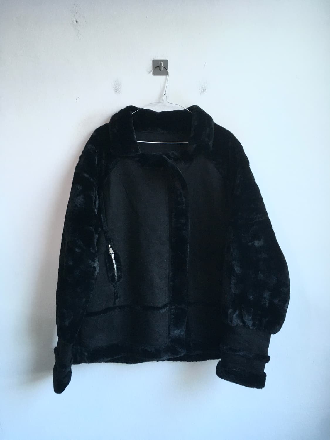 일본빈티지 블랙 퍼 무스탕 상품이미지2