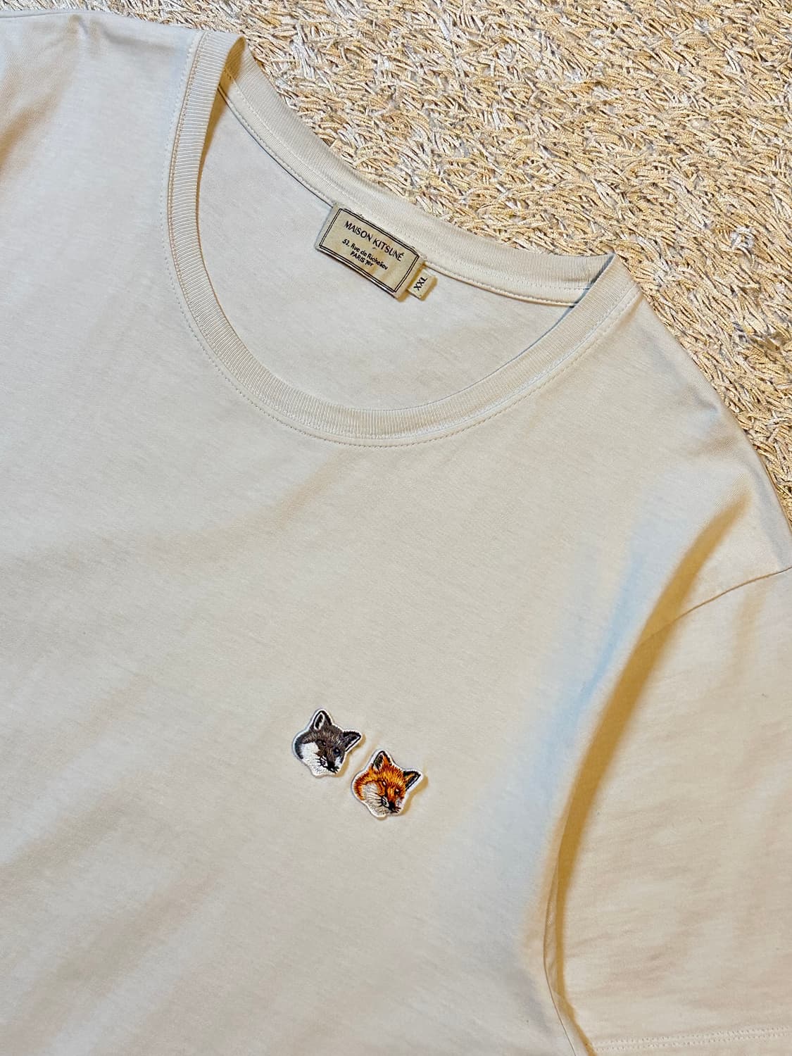 메종키츠네 MAISON KITSUNE 더블 폭스헤드 패치 반팔 티셔츠 상품이미지3
