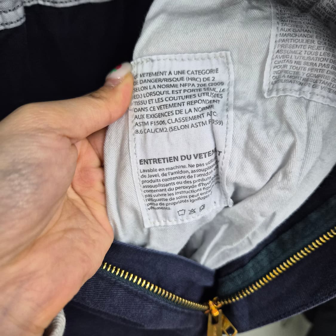 칼하트 네이비 점프수트 작업복 남자 36in 상품이미지6