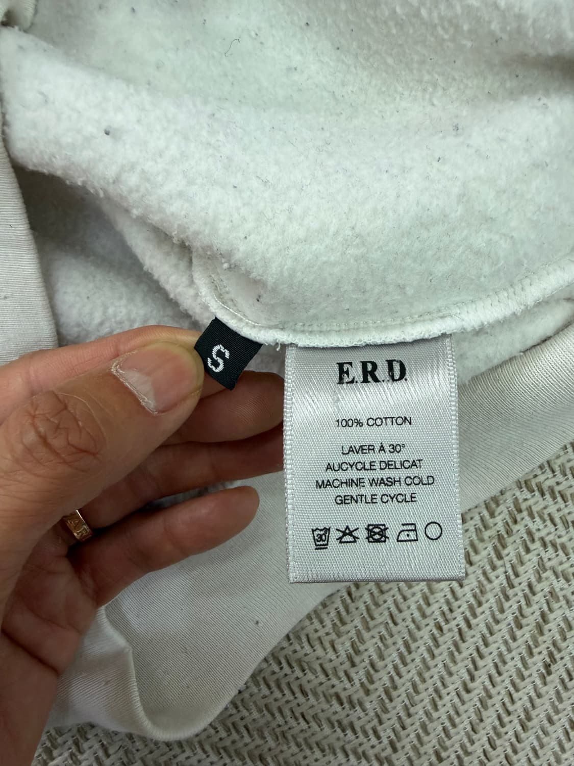 정품) 앙팡리쉬 데프리메 여성 흰색 맨투맨 S 상품이미지10