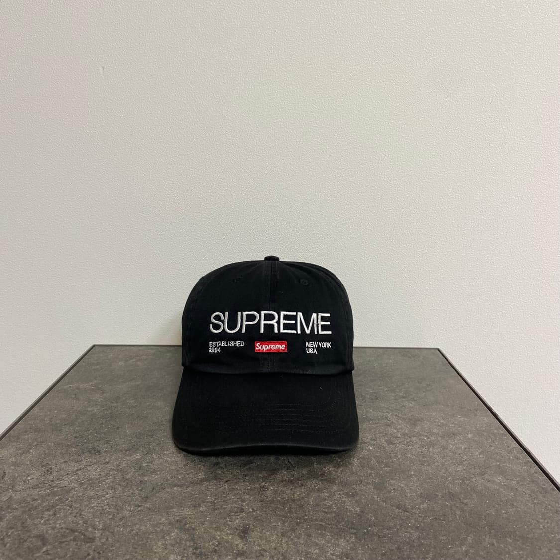 (OS) 슈프림 6패널 볼캡 모자 Est1994 블랙 상품이미지1