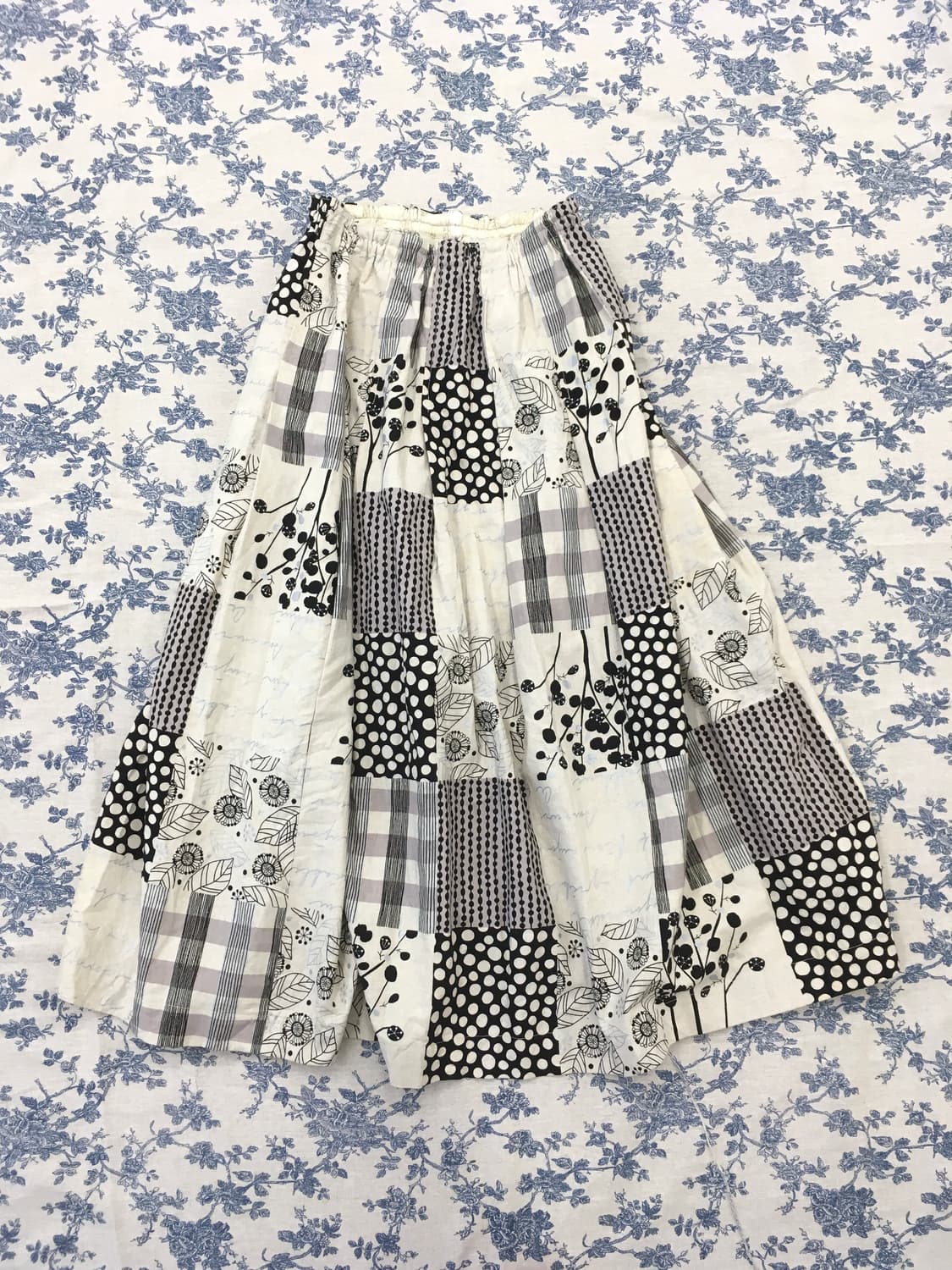 jpn vintage patchwork vintage long skirt 상품이미지1