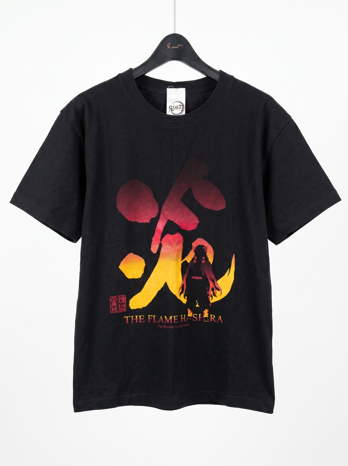 귀멸의칼날 렌코쿠쿄주로 티셔츠 블랙 상품이미지1