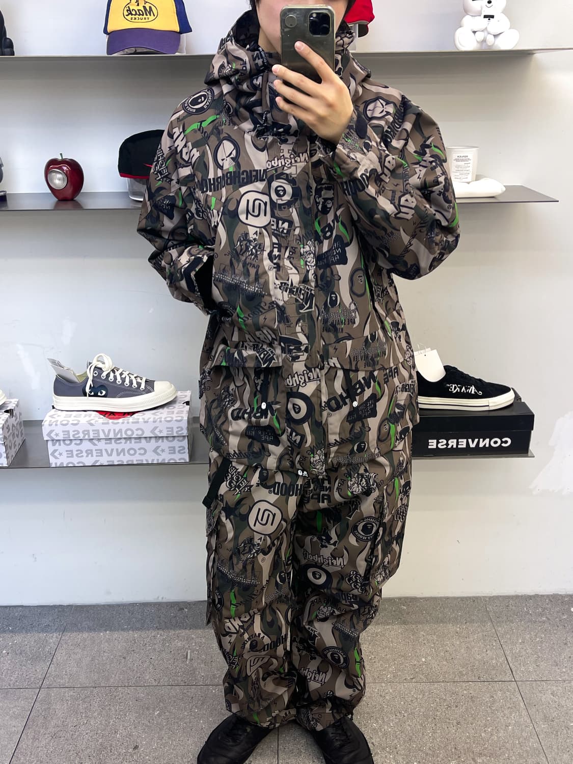 베이프 x 네이버후드 23ss 스노우보드 셋업 상품이미지2