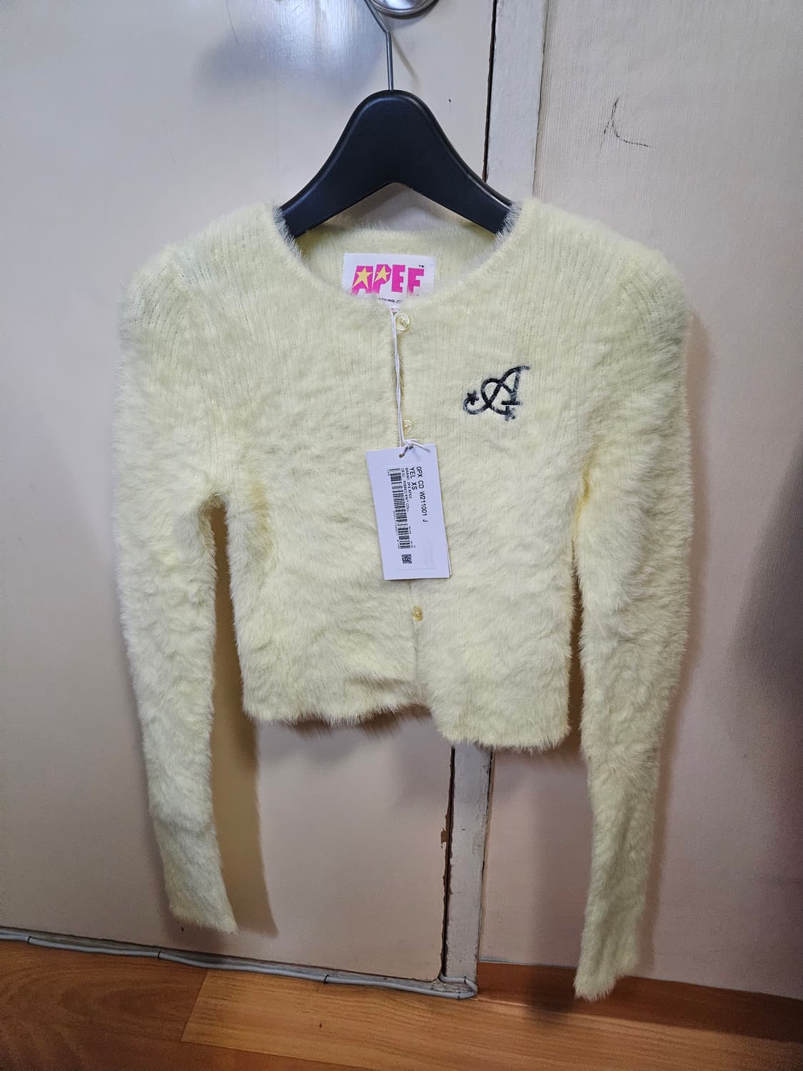 XS) 베이프 에이피 Bape Apee 모헤어 가디건 상품이미지1