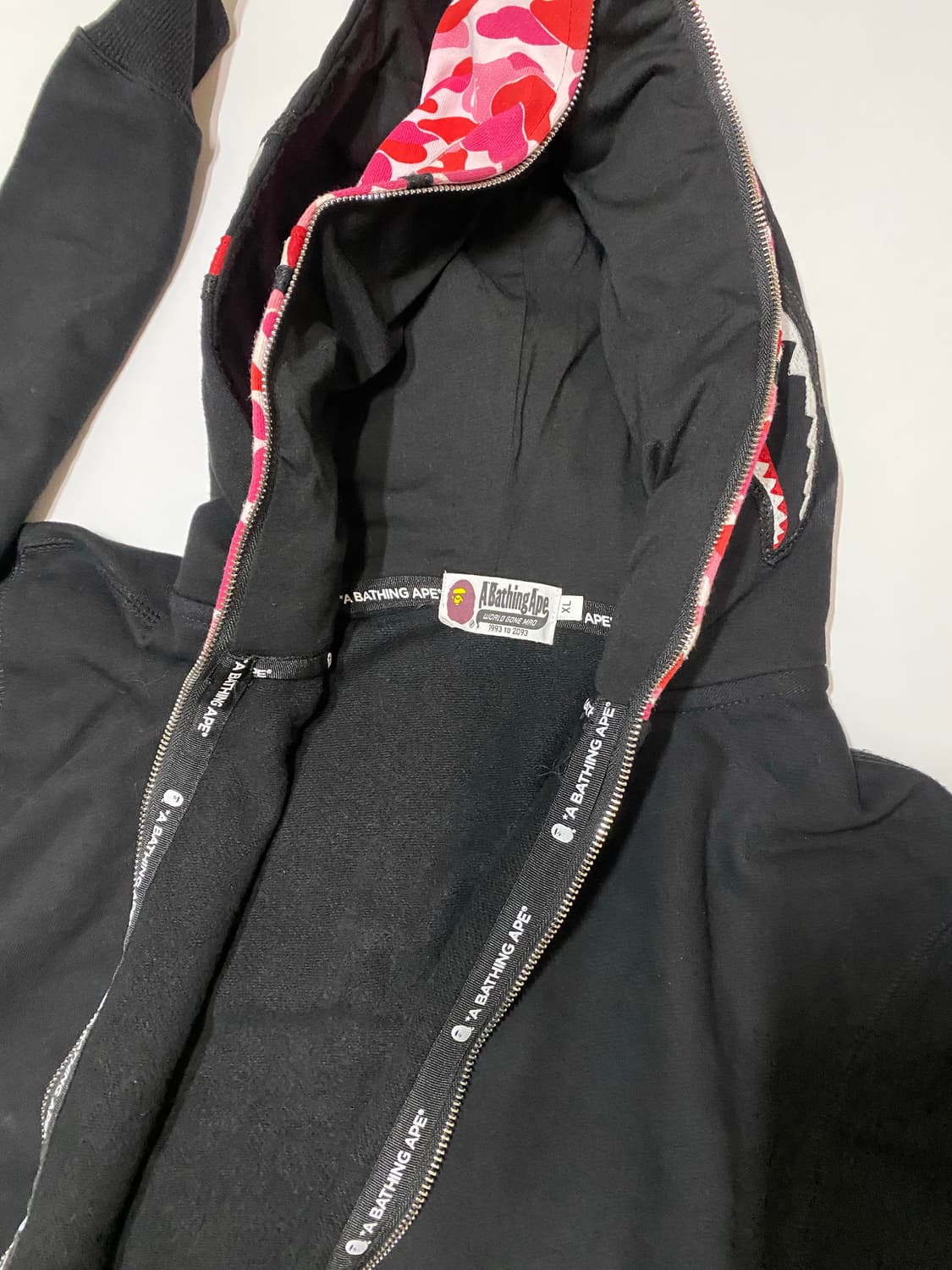 베이프 블랙 샤크 후드집업 핑크카모 상품이미지6