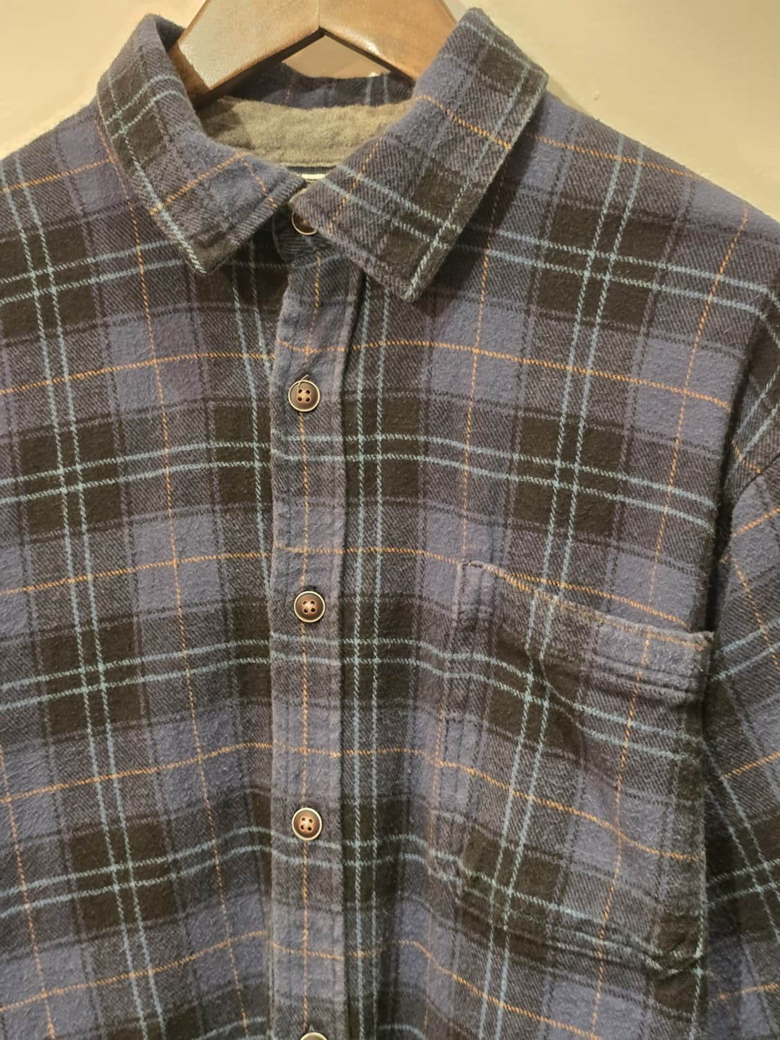 Lee Blue Plaid Flannel Shirt 상품이미지2