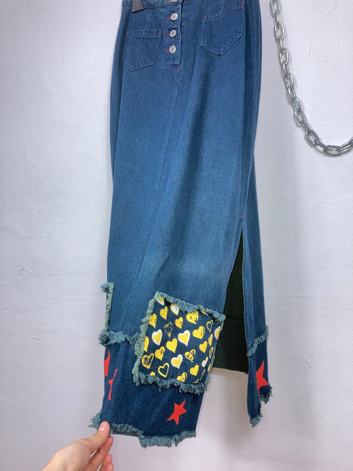 빈티지 데님 롱스커트 상품이미지5
