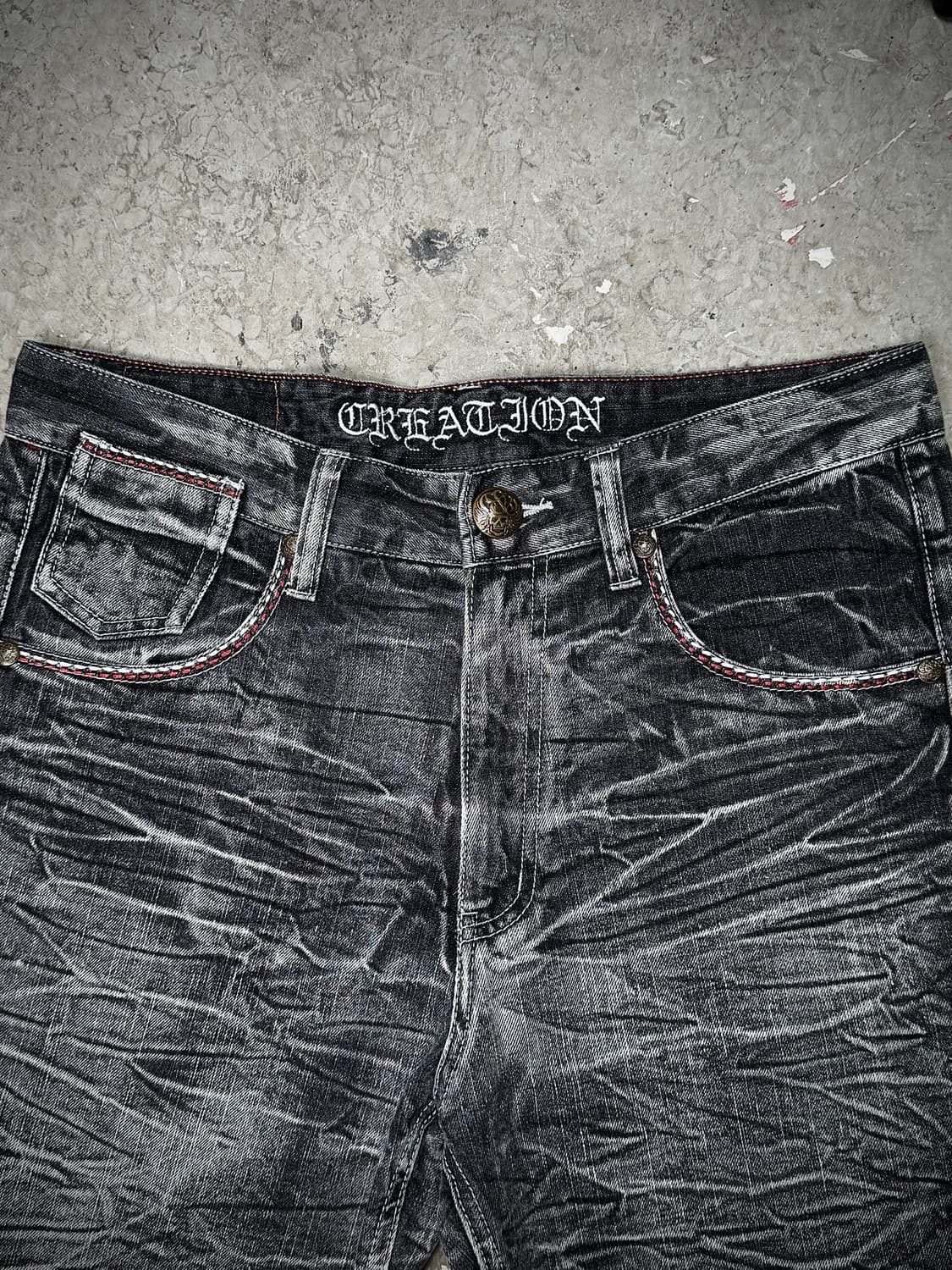 Crushed Wash Denim Shorts 상품이미지2