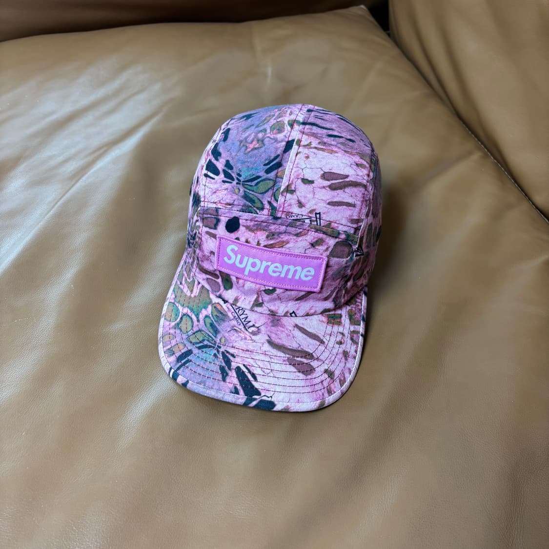 슈프림 캠프캡 모자 박스로고 밀리터리 레오파드 카모 핑크 상품이미지2