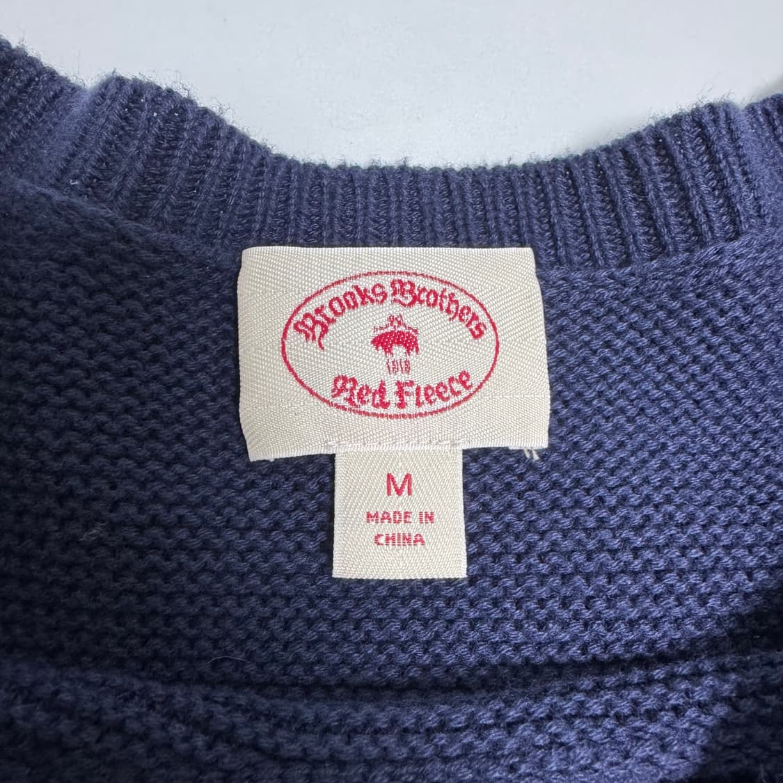 브룩스 브라더스 앵커 자수 크루넥 스웨터 M 상품이미지3