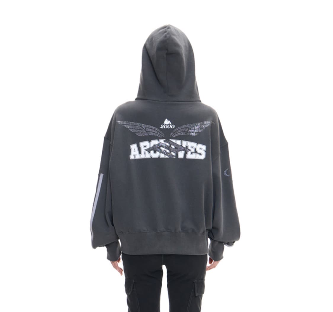 2000아카이브스 ARC RACING HOODIE ZIP UP -GREY 상품이미지2
