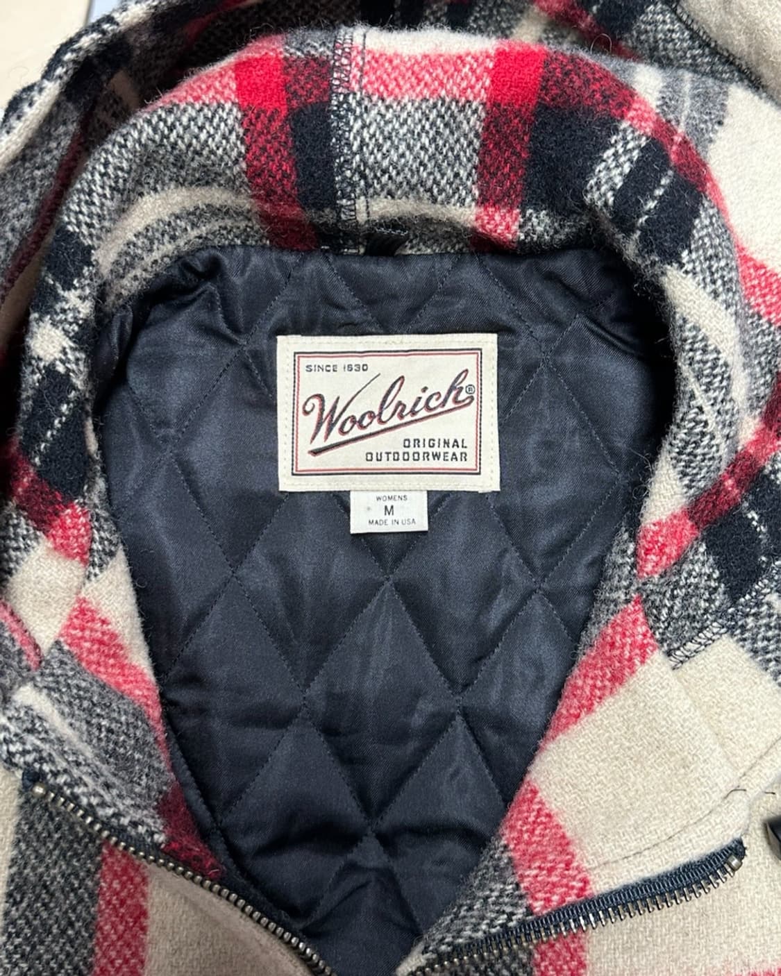 울리치 체크 후드 퀼팅자켓 상품이미지3