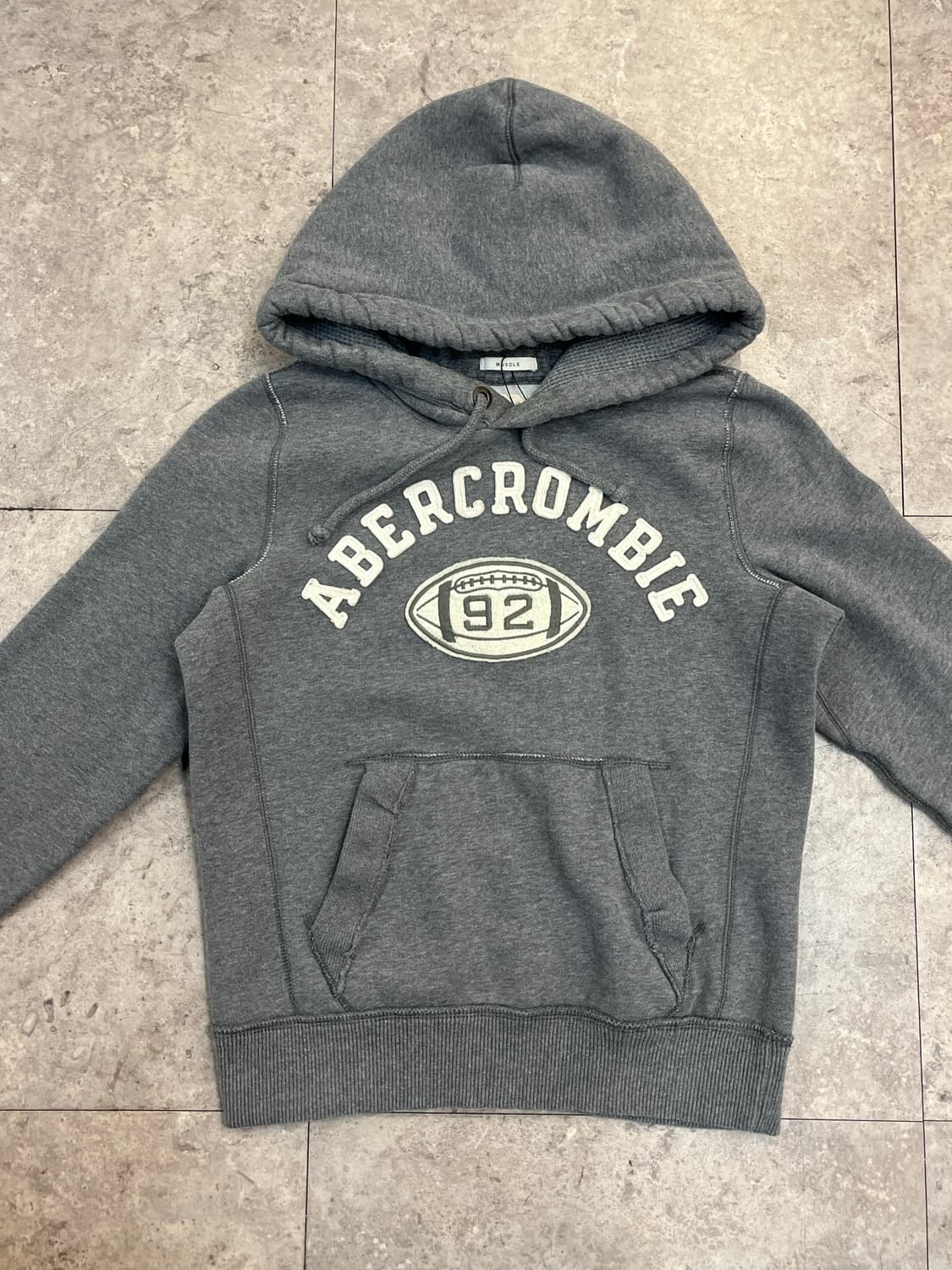 아베크롬비 럭비볼 기모 후드티 그레이 S #csz2973 상품이미지5