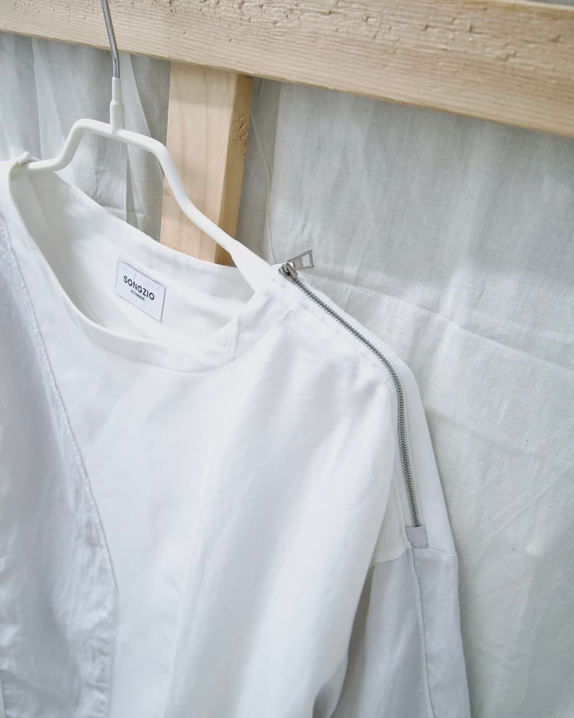 [SONGZIO HOMME] overfit mixed fabric zip 상품이미지4
