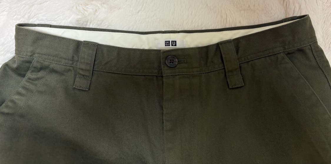 유니클로u 와이드핏 치노 팬츠 57올리브 / 88 상품이미지3