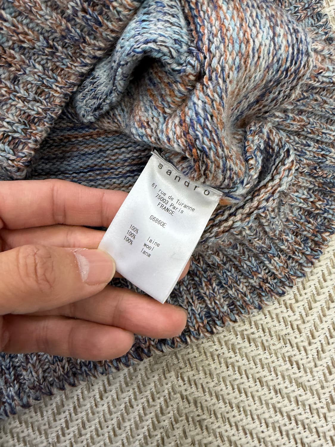 정품) Sandro 산드로 여성 멀티컬러 니트 가디건 1 상품이미지6