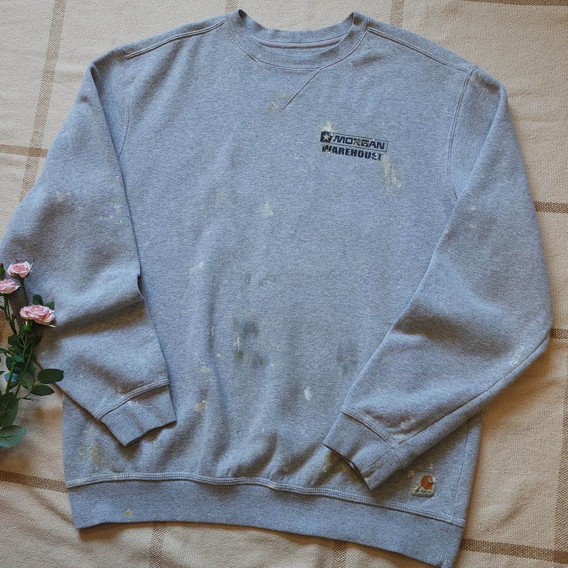 00년대 칼하트 맨투맨 스웻셔츠 트럭 프린팅 오리지널 핏 페인팅  L 상품이미지2