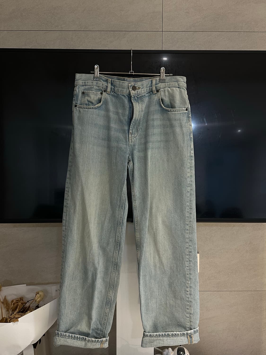 ZARA 자라 데님 와이드 팬츠 청바지 38 상품이미지1