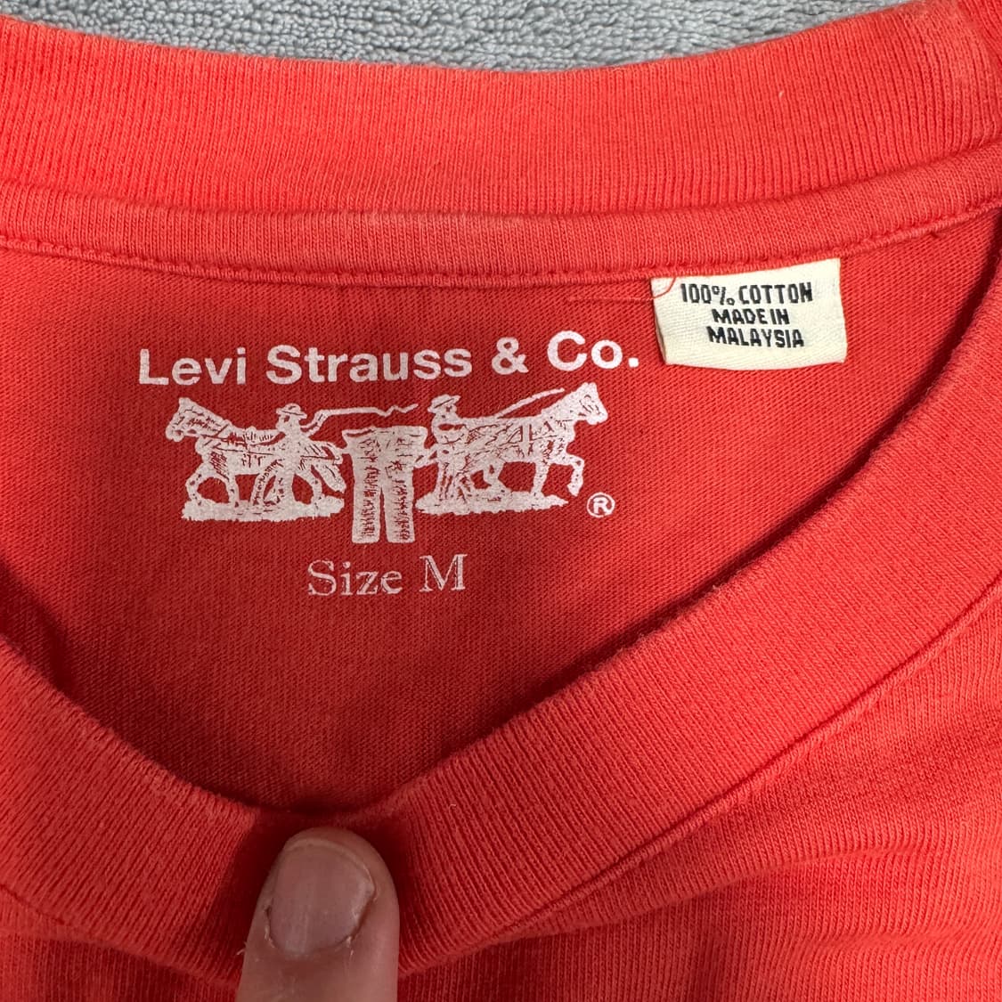 리바이스 주황 로고 반팔 상품이미지2