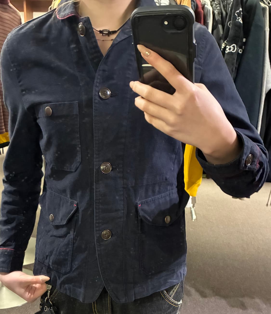 S)유니클로x이네스 드 라 프레상쥬 빈티지 흑청 자켓 상품이미지1